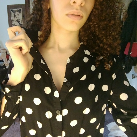 Polka Dot Button Down - Picture 1 of 2